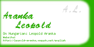 aranka leopold business card